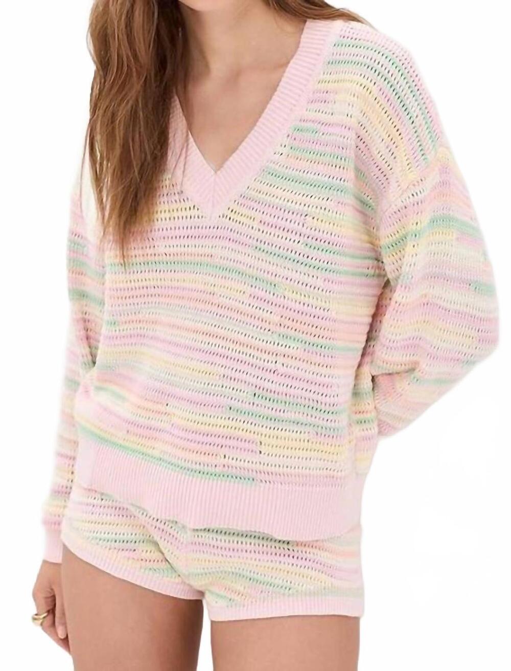 NEW LOVESHACKFANCY marlieanna pullover sweater in tropical swirl